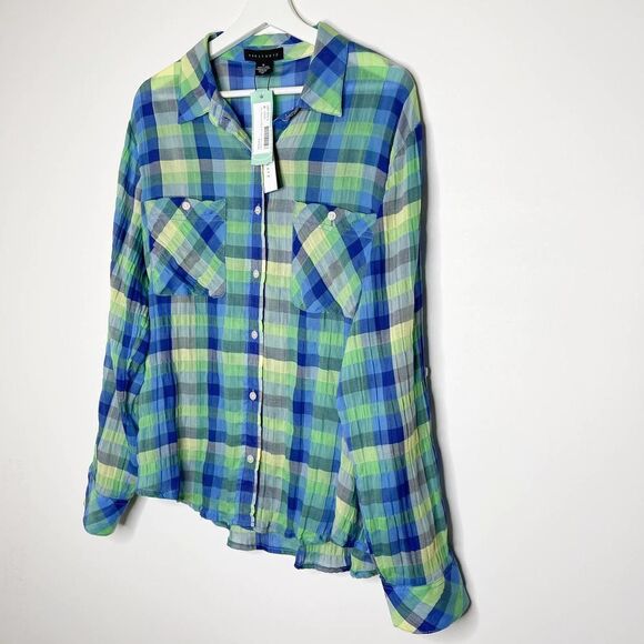 SANCTUARY Edela Textured Cotton Button Down - Picture 3 of 10